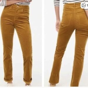 J. Crew Golden Brandy Corduroy Pants Straight Leg Size 25 Soft Brown